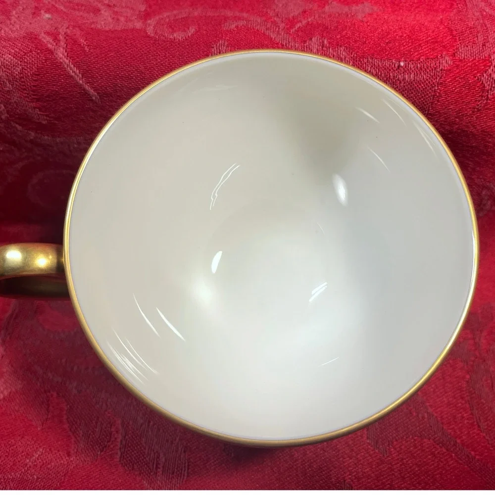 Gorham Midnight Contessa Tea Cup and Saucer Set 24K Gold Fine China Japan Rare